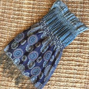 Lafayette 148 Hand Beaded Crocheted Scarf